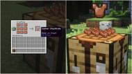 This mod adds 3D renders of crafting ingredients on the crafting table block (Image via Sportskeeda Gaming || Mojang Studios)